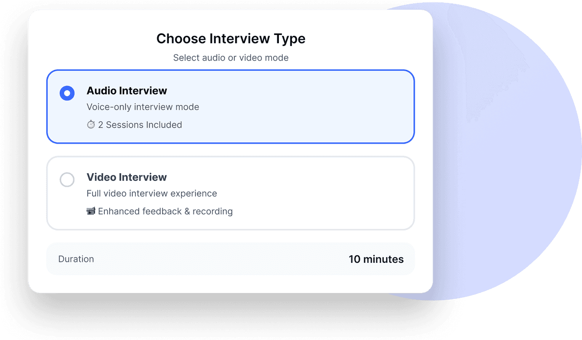 Configure Interview Type